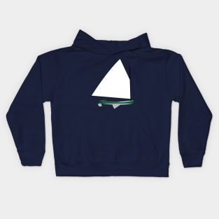 Cotuit Skiff Sailboat - Green Kids Hoodie